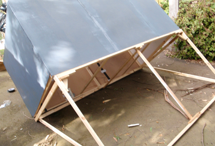 The Spaceship The frame that will later be transformed into the rear of the spaceship.