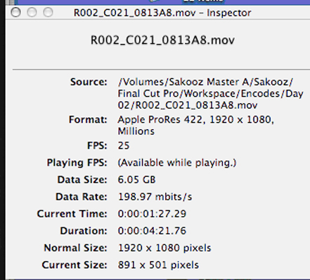 Quicktime Player Inspector