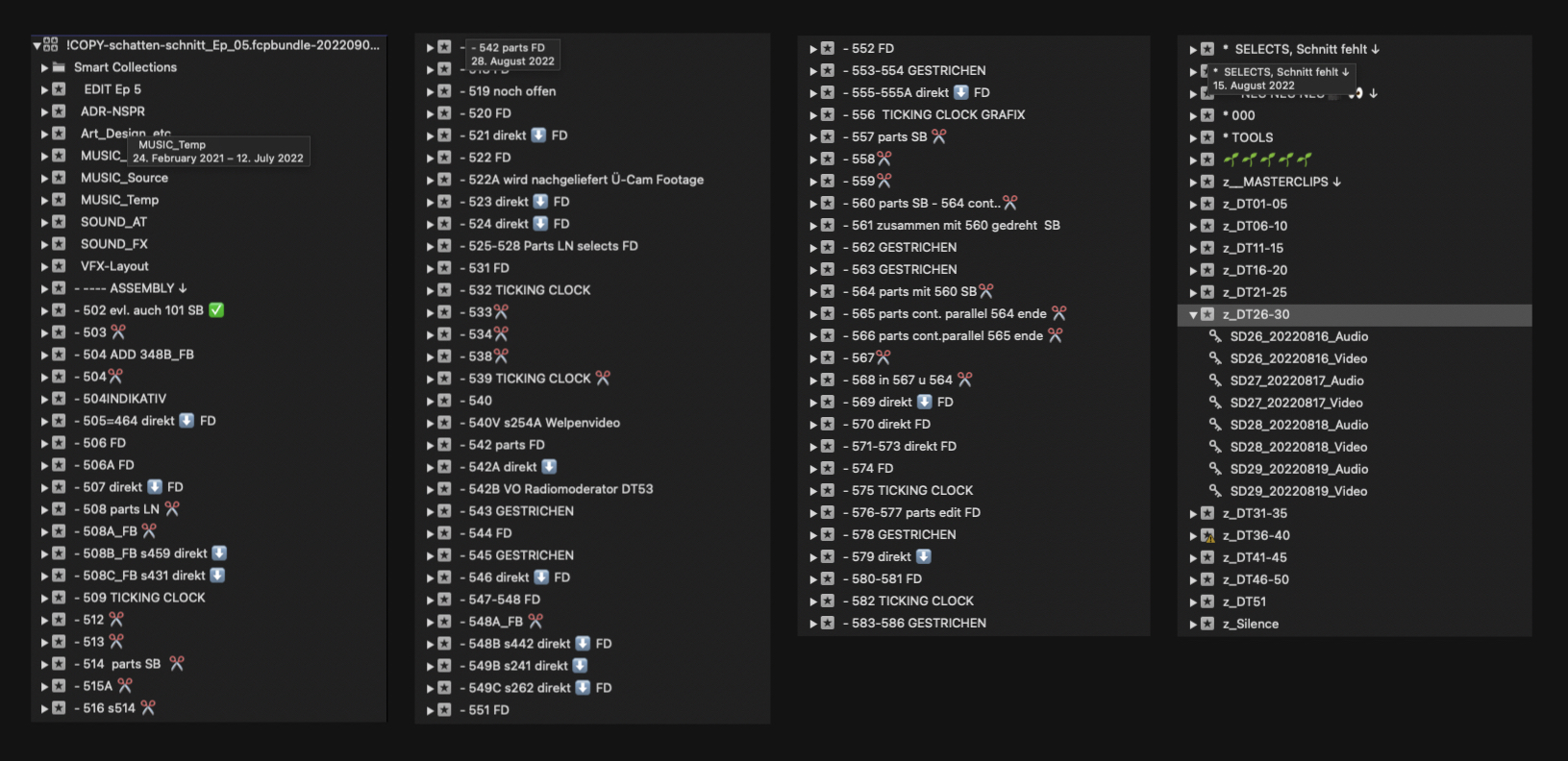 All the Events of episode 5, roughly 100.